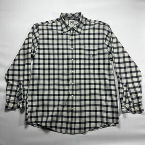 Cinch Men's Long Sleeve Multicolor Plaid Button Up Shirt - Size L